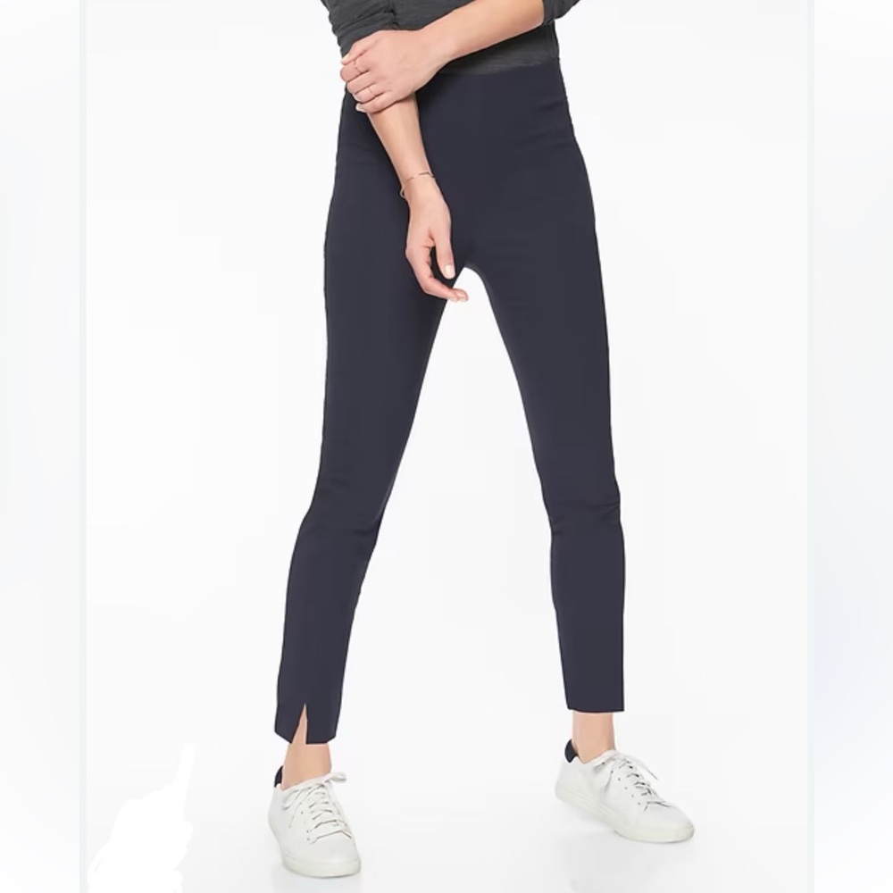 Athleta Navy Ankle Cropped Ponte Leggings